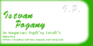 istvan pogany business card